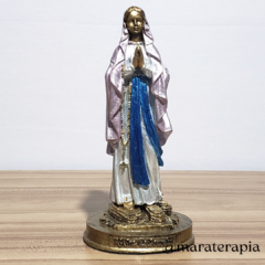 Nossa Senhora de Lourdes 20 cm resina, com adorno