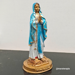 Nossa Senhora de Lurdes I intercessora dos doentes 20cm resina com adorno