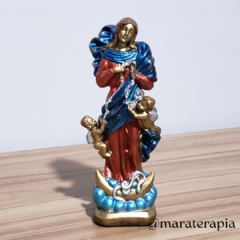 Nossa Senhora Desatadora dos nós mod 01 20cm gesso com adornos