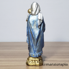 Nossa Senhora do Rosario 15cm resina e adorno