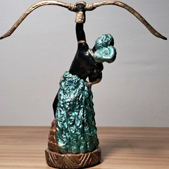 Oxossi M01 30cm em resina com adorno - Maraterapia presentes wicca I budismo I umbanda I católico I decoração I antiguidades I animais