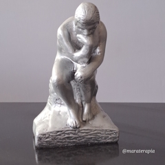 Escultura O Pensador de Auguste Rodin M01 20 Cm em gesso