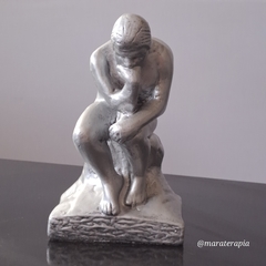 Escultura O Pensador de Auguste Rodin M01 20 Cm em gesso - Maraterapia presentes wicca I budismo I umbanda I católico I decoração I antiguidades I animais