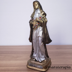 Santa Terezinha mod 01 20cm resina com adorno artesanal na internet
