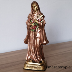 Santa Terezinha mod 02 20cm resina com adorno artesanal na internet