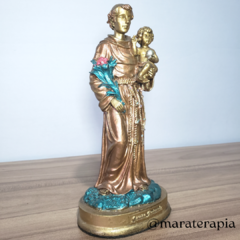 Santo Antonio 001 20cm em resina com adorno artesanal - comprar online