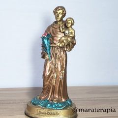 Santo Antonio 001 20cm em resina com adorno artesanal na internet