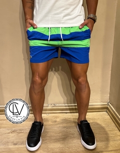 Short de Baño Alligator Azul y Verde - comprar online