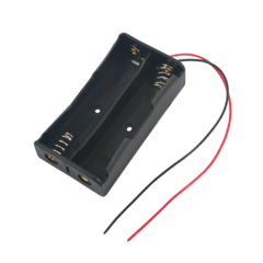 Portapilas 2 Baterias 18650 en serie Con Cable
