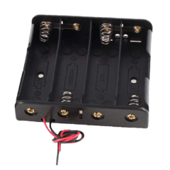 Portapilas 4 Baterias 18650 Holder Con Cable