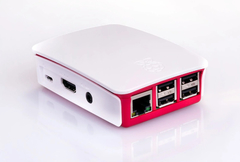 Gabinete Raspberry Pi 2b 3b 3b+ Original Blanco Y Rojo
