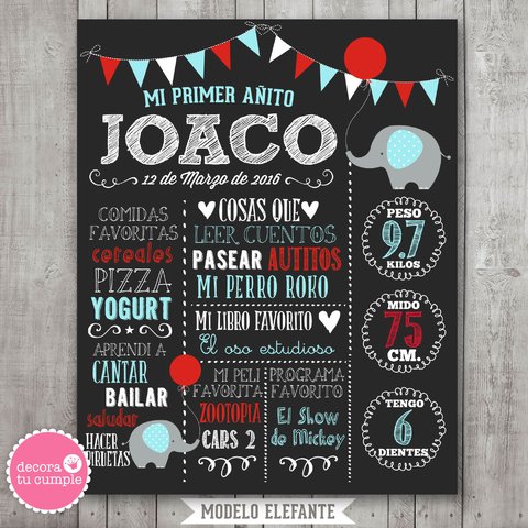 Pizarra bebe 1 año sale