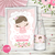 kit imprimible personalizado estampita religiosa bautismo comunion angelita flores shabby rosa niña nena