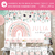 Banner imprimible personalizado arcoiris boho flores acuarela rosa cumpleaños baby shower bautizo bautismo comunión flores shabby romántico rainbow backdrop party