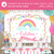 Banner backdrop imprimible personalizado cumpleaños baby shower bautismo bautizo arcoiris nórdico pastel glitter rainbow