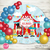 Banner imprimible Circo payasito personalizado circular cumpleaños circus party birthday backdrop