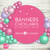 Banner imprimible Minnie rosa glitter circular - comprar online