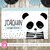 Banner imprimible personalizado para candybar panda celeste bebé mesa dulce eventos cumpleaños 