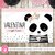 Banner imprimible personalizado para candybar panda rosa flores fondo mesa dulce eventos cumpleaños