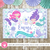 Banner imprimible sirenas glitter imprimible backdrop mermaid personalizado mesa dulce deco temática sirenita