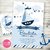 Kit imprimible náutico marinero barquito celeste azul personalizado invitación tarjeta digital