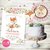 Kit imprimible personalizado bosque romántico zorrito rosa cumpleaños baby shower bautismo