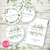 Kit Imprimible botanico clásico 1 comunion bautismo baby shower cumpleaños invitacion digital corona de hojas eucaliptus