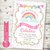 Kit imprimible personalizado cumpleaños fiesta arcoiris pastel glitter lluvia corazones amor candybar baby shower printable rainbow party ideas