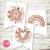 Kit imprimible arcoiris boho flores acuarela colores neutros tierra cumpleaños fiesta deco invitacion digital tarjeta boho rainbow watercolor party