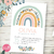  Invitación Digital arcoiris nórdico boho flores