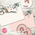 Kit Imprimible arcoiris boho nórdico flores folk vintage burdeos bordo burgundy rosa viejo rosa palo cumpleaños fiesta decoración invitación digital printable party