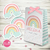 Kit imprimible personalizado arcoiris nordico pastel rosa - tienda online