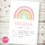 kit imprimible arcooiris nordico boho personalizado colores pastel cumpleaños fiesta decoracion deco diy rainbow party  invitacion tarjeta