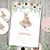 Kit Imprimible conejita coneja bailarina acuarela invitacion digital cake topper bunny party printable