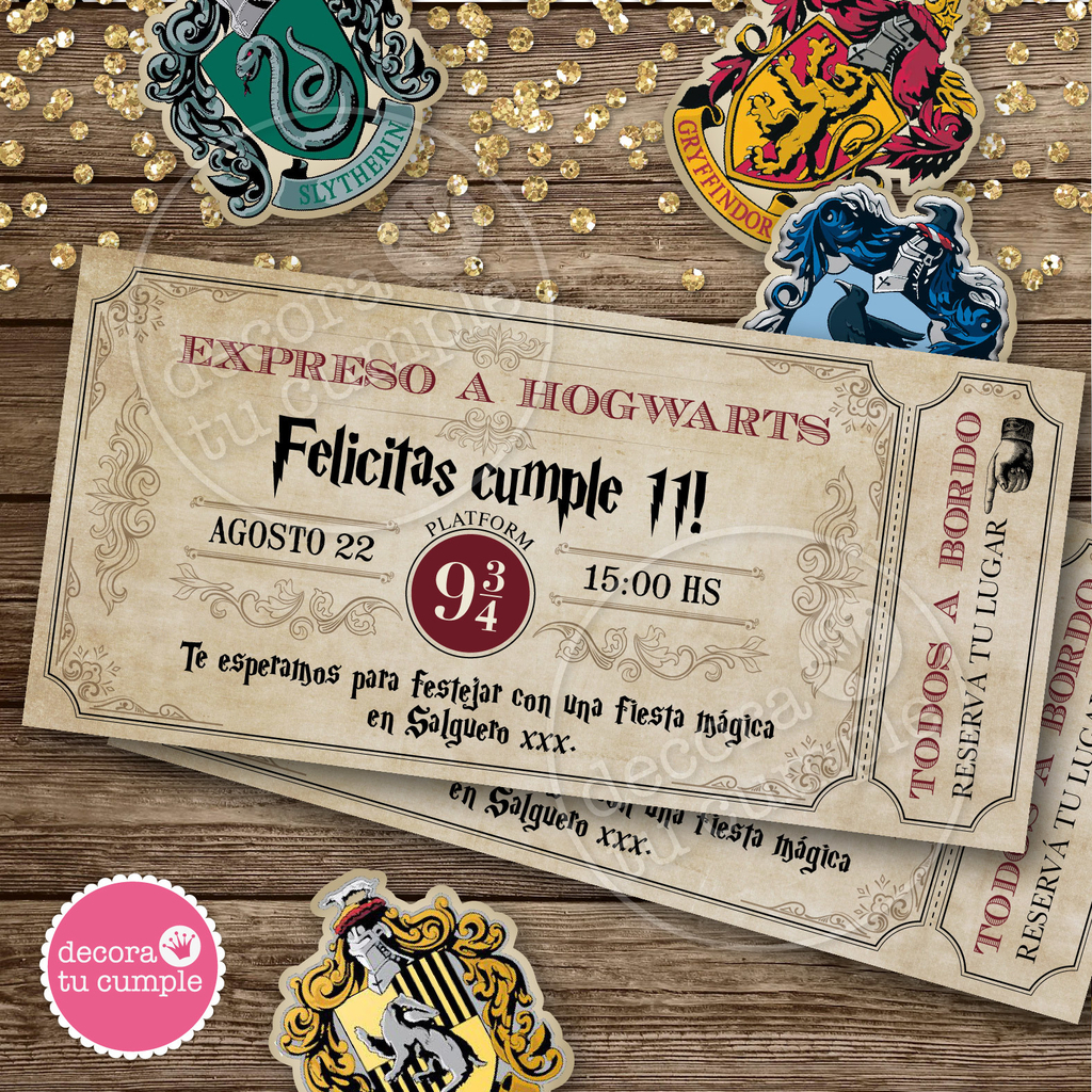 Kit Imprimible Harry Potter - decora tu cumple