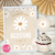 Kit imprimible flores margaritas crema - decora tu cumple