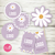Kit imprimible flores margaritas lila - comprar online
