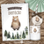 Kit imprimible osito bosque acuarela tarjeta cumpleaños invitacion digital cake topper oso