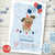 Kit imprimible perrito cumpleaños cachorro invitacion banderines baby shower bautismo