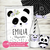 Kit imprimible panda party lila cumpleaños invitación pandita baby shower bautismo