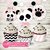 Kit imprimible personalizado panda party rosa candybar invitación digital
