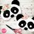 Máscaras antifaz imprimibles osita panda rosa digital cumpleaños panditas diy