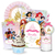 Kit imprimible cumpleaños temática princesas disney cenicienta frozen elsa sirenita ariel bella rapunzel mulan moana Printable party princess invitacion digital tarjeta cake topper 