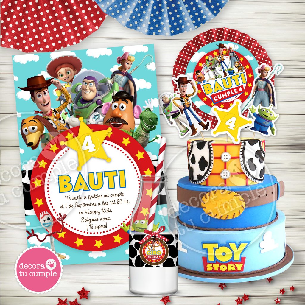 Kit imprimible personalizado toy story cumpleaños party