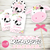 Kit Imprimible vaca Lola granja flores shabby rosa 2 - comprar online