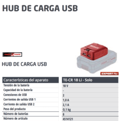 Cargador Universal USB Einhell TE-CP 18 USB en internet