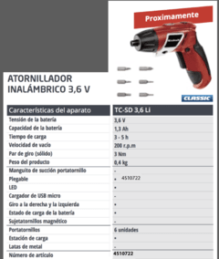 Atornillador a Bateria Einhell TC-SD 3,6Li - Ferreteria Industrial Aguilar