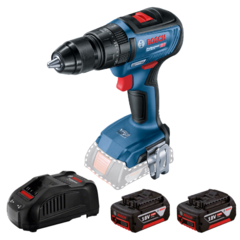 Taladro Percutor a Batería Bosch GSB 18V-50 13mm con Cargador y 2 Baterías 18v