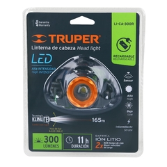 Linterna de minero Truper 1 LED 300 lm recargable 12890 en internet