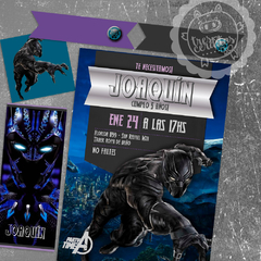 Kit imprimible Black Phanter | Pantera Negra | PDF editable - comprar online